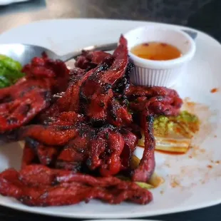 A bunch of delicious food. Sorry I forget the names.