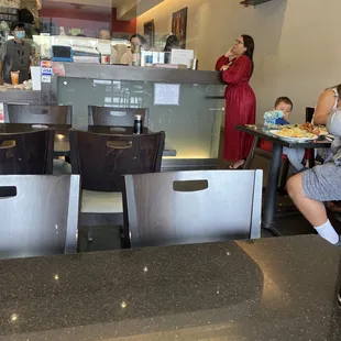 interior, sushi and sashimi