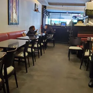 On way to bathroom, didn't know they had a back seating area.