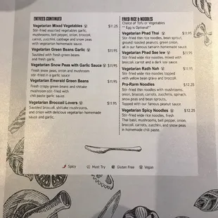 Vegetarian menu 2