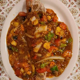 Fish in thai sauce