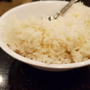 a bowl of white rice
