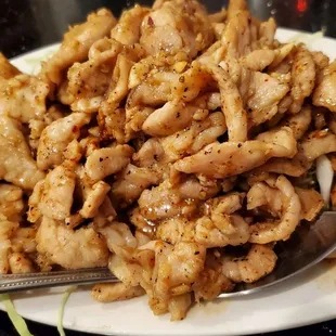 a plate of fried squids