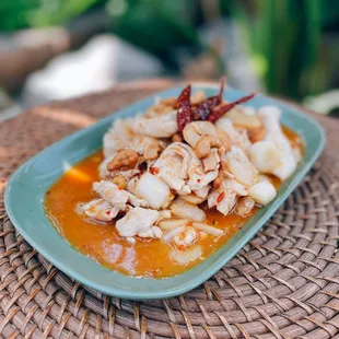 Chicken with Cashew Nuts (Kung Pao) Photo shows Spice level Hot!!