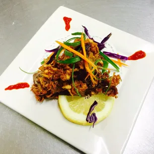 a plate of food on a table