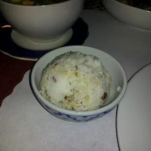 Rice portion. Kind of small