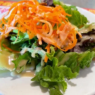 Side salad, came with our unch.