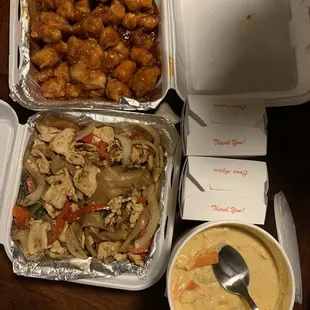a variety of food items
