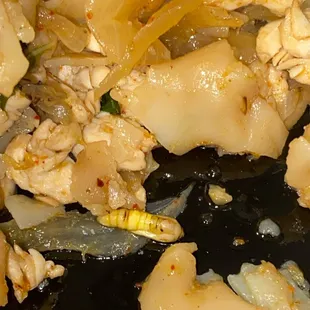 a stir fry with chicken and vegetables