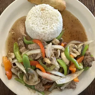 Phad Prik ( Pepper Steak ) Lunch Special $9.99.