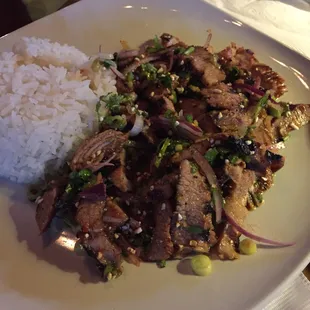 Nam Tok Pork. Winner of our dinner!