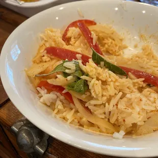 Red curry with shrimp