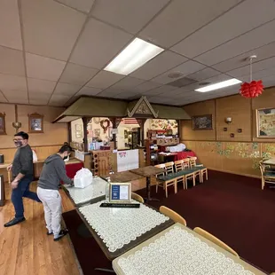 Indoor dining area