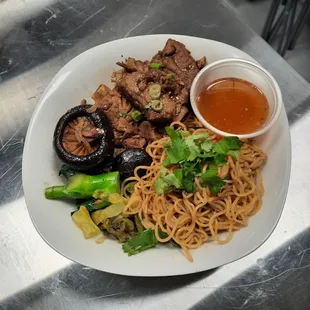 Thai Style Braised Pork Short Rib with Egg Noodle