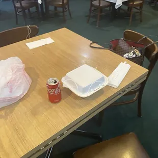 The only table without a table cloth was presented to us to eat on.  I am so disappointed with this establishment.