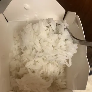 Overcooked white rice