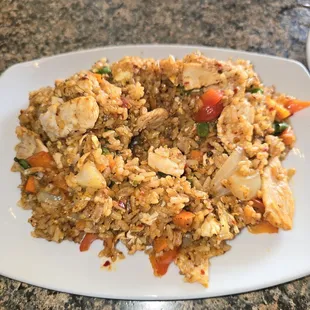 Chicken spicy fried rice. It&apos;s really tasty. Recommend.