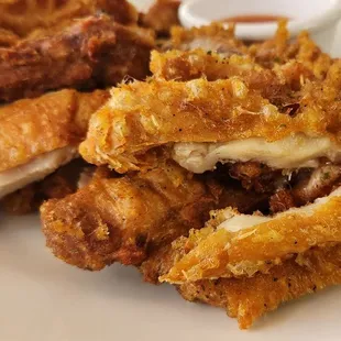 fried chicken and waffles