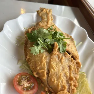 Flounder with Garlic Sauce