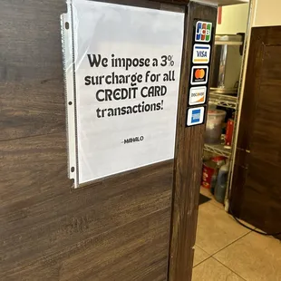 Credit card signage