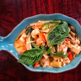 Curry Noodles with shrimp