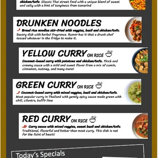 Daily lunch menu