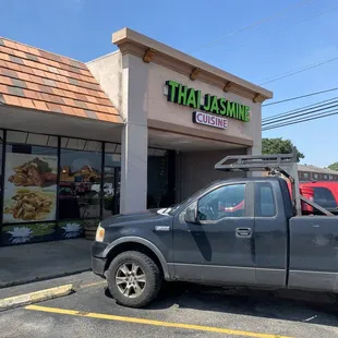 Location is tucked away in an outlet