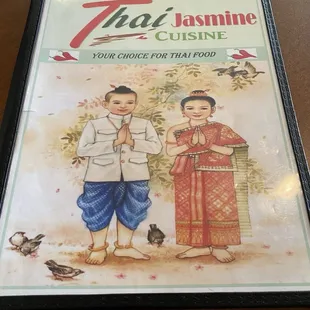 Thai jasmine menus (front)