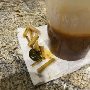 Tom Yum Gai Soup with a ton of lemongrass and very little chicken. It was pathetic and not worth $10