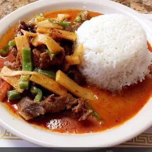 C2 with beef(level hot) veerrryy spicy!