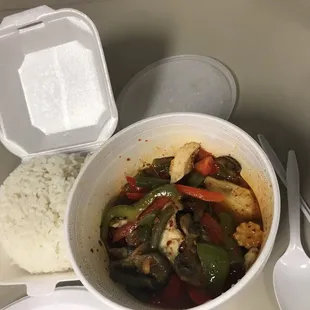 Gang pa with chicken very good