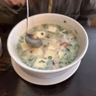 Tom kha soup with tofu