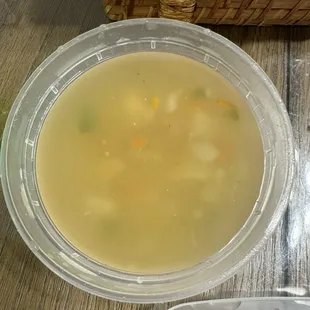 Soup that is served with lunch portion