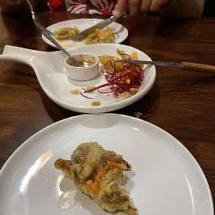 Fried soft shell crab