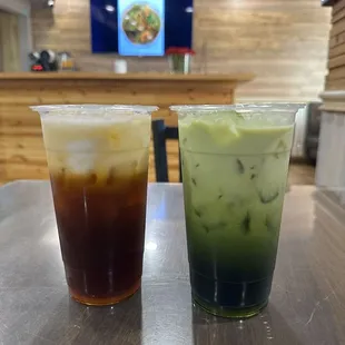 Coconut Thai Tea and Green Thai Tea