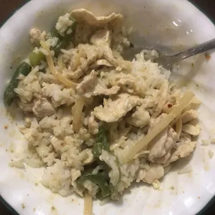 Green curry with chicken (to go) Super dry, and disappointing.