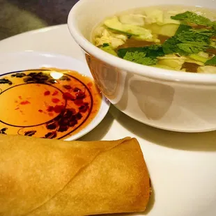 Comes with soup, egg roll and drink