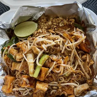 Chicken pad Thai spicy (takeout during COVID) 9/3/21