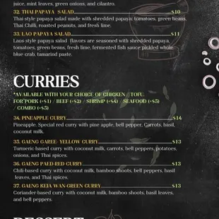 a menu for a restaurant