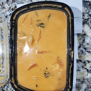 Pineapple curry with shrimp