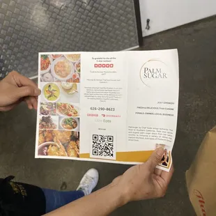 Palmsugar Thai Restaurant Menu