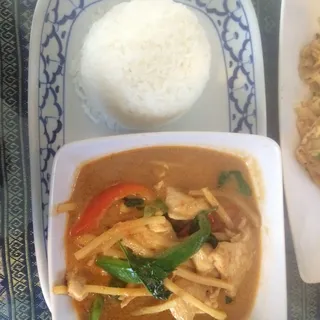 24. Red Curry Chicken Plate Lunch Special