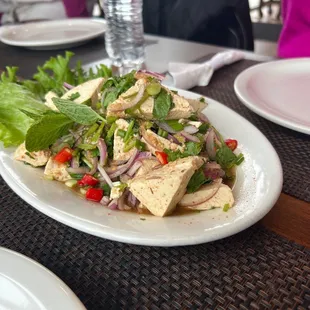 a plate of food on a table