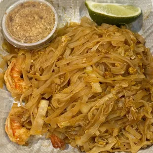 Wonderful Pad Thai with shrimp!