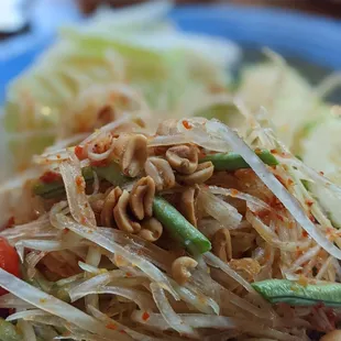 Papaya Salad, super spicy but so good!