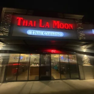 the front of the restaurant