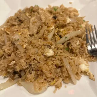 Garlic chicken fried rice + 1 spicy