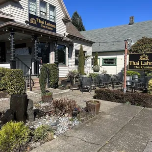 the front of the restaurant