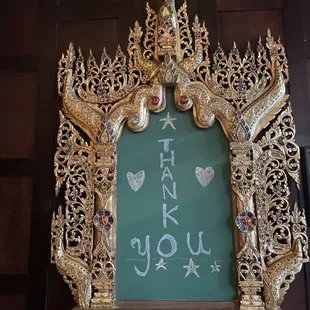 a thank you sign