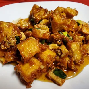 Crisy Ginger Cashew Tofu